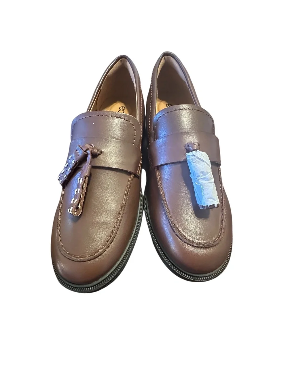 Earth brown/Dark Red Deeana loafers